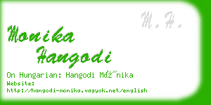 monika hangodi business card